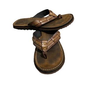 Clarks Women's Thong FENNER NERICE Honey Slip-on Flip Flop Sandal Shoes Size 9